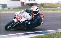 Me as usual kneeling on the bodywork, Manfeild NZ