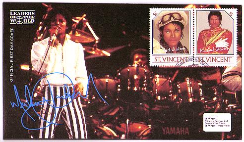 MJ St-Vincent FDC Envelope: black