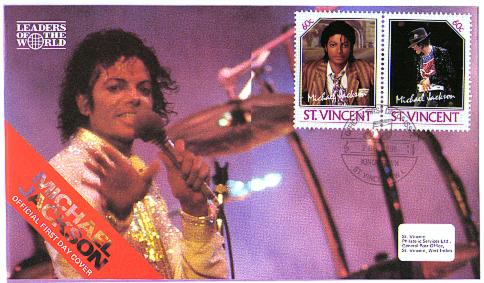 MJ St-Vincent FDC Envelope: purple