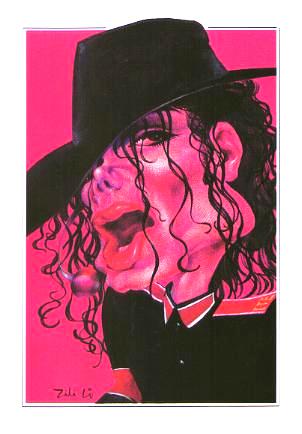 MJ Caricature Card