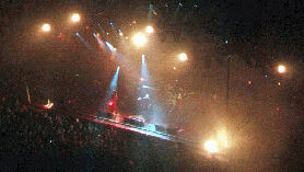 I took this from the nosebleed section at the UC show, 11/29/00