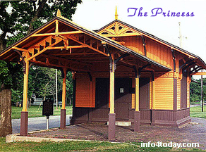 "The Princess, " Minnehaha Depot built in 1875 near Minnehaha Park, Minneapolis.