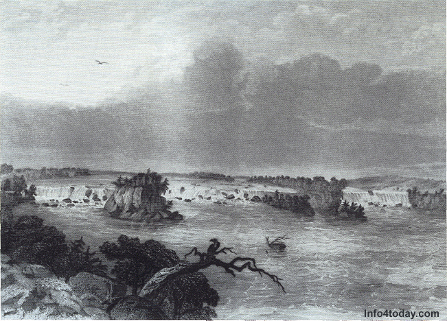 The Falls of Saint Anthony, Minneapolis, Minnesota, by Seth Eastman (1830).  Minneapolis Public Library and Information Center.