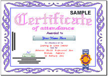 Certificates available on request