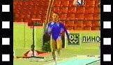 Inga on the vault runway at the 1998 Europeans