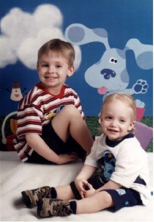Damien and Devon with Blue