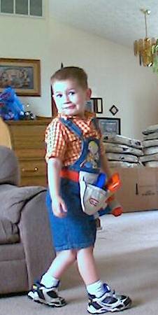 My son as Bob the Builder