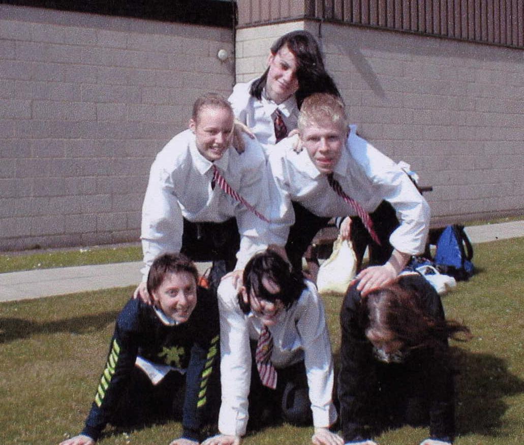 Human pyramid!!