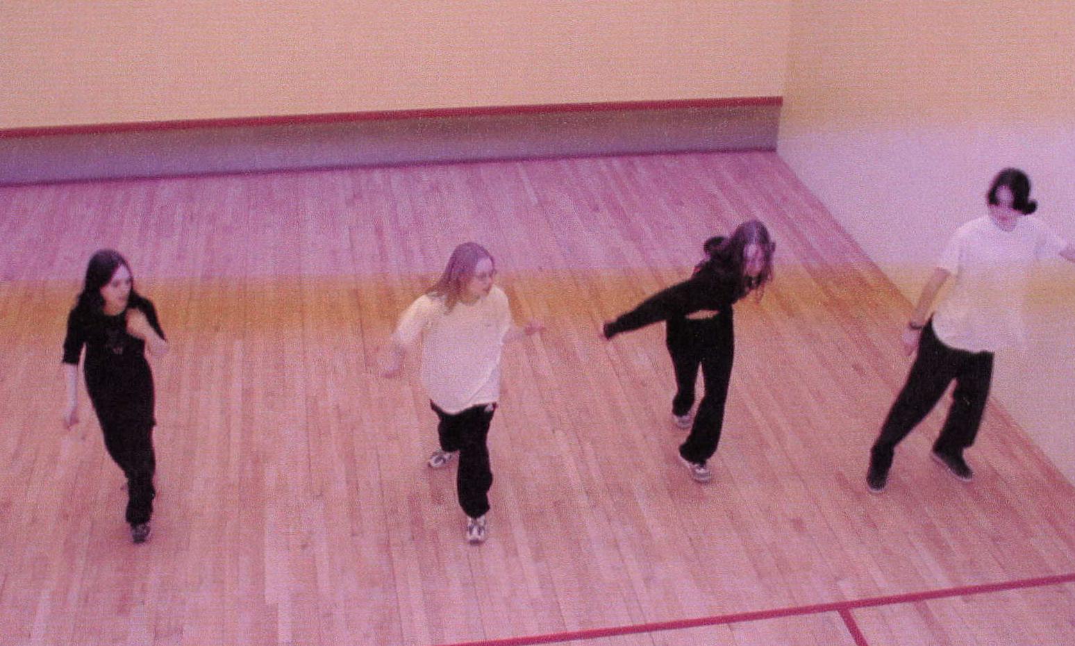 Me, katy, jo and solomon..dance practise for our tainted love dance that we performed infront of our school on our leavers day!