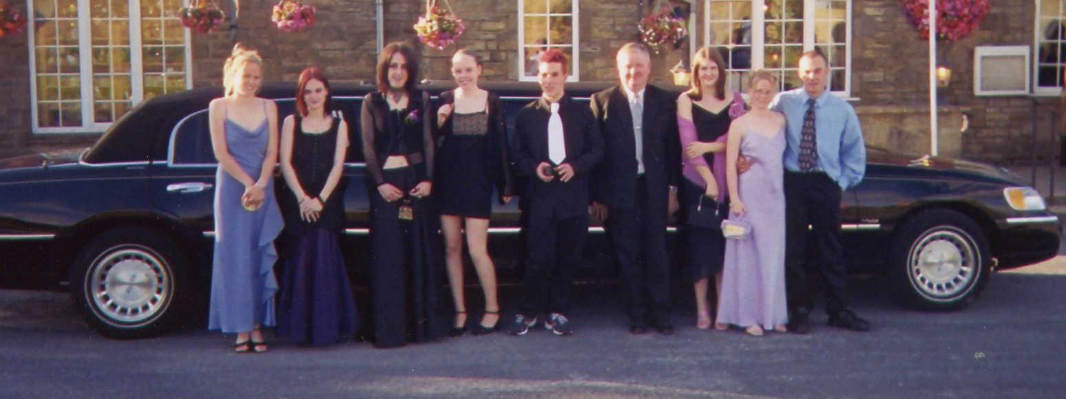 At the millstones outside the limo with our driver!!