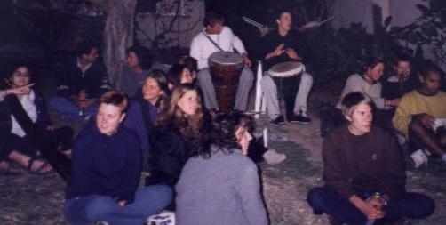 Drumming till the wee hours of the morning