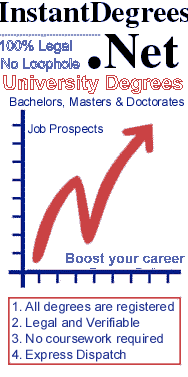 100% Legal degree, Instant diploma, Verifiable degrees, Accredited Diplomas