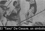 De Cesare festeja el gol