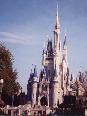 Cinderella's Castle in the early morning hours.
