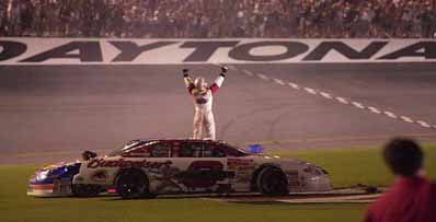 Little E was triumphant when the series returned to Daytona in July '01 &copy; AP