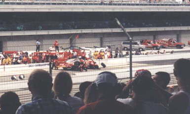 The Bud gang goes to work on the #8 car