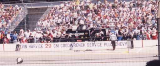 Kevin's pit crew are await the 1st pit stop of the afternoon