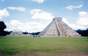 A panoramic view of the pyramid, and 'Temple of the Warriors'.