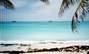 The blue-green crystal-clear waters of the Caribbean Sea, at 'Playa del Carmen', Mexico.