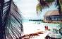 A view from the shore, a pier at Playa del Carmen.