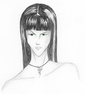 Me!&nbsp; (Well, a reflection of me, anyway.)&nbsp; I drew it very quickly while watching 'Outlaw Star'.&nbsp; It's messed up, but at the moment, it's the only picture of me I have.