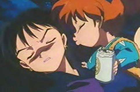 I think Shippou was a lil TOO willing to give Miroku that medicine via mouth...O_O