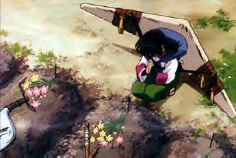 Sango prays a lot.