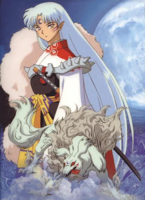 Fluffy in both of his forms. I'm guessing he likes being in his humanoid form so he won't drool. 