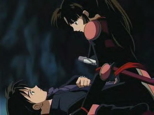 I'm sure Miroku enjoys the position they're in.