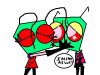 Someone kissing ZIM...I don't know really. ^^;
