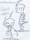 This is a request by Aidan in Stacia's class and she (Stacia) really liked the Zim so she kept it and scanned it. ^^