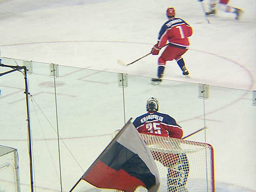 Oleg Tverdovsky and Nikolai Khabibulin