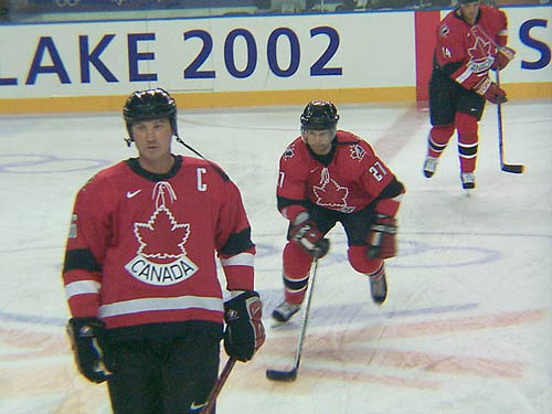 Mario Lemieux and Scott Niedermayer