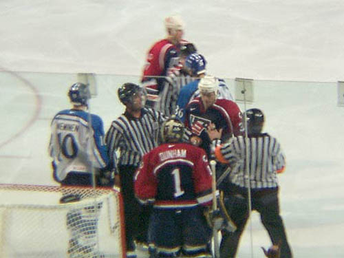 Ville Niemenen and Mike Dunham