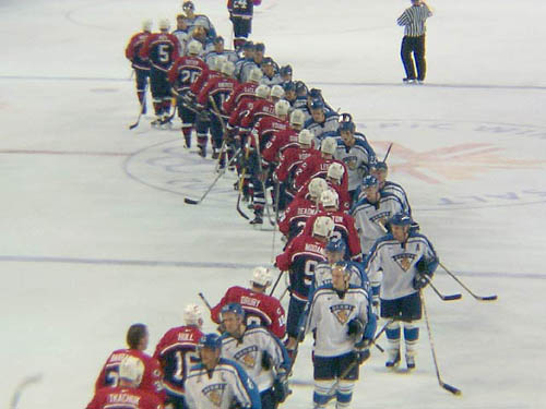 Post game handshake