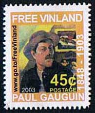 Paul Gauguin centenary, 45 cents.