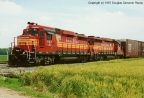 Indiana & Ohio Railway GP30M #86 & GP30M #87 in the Siding at Tremont, OH