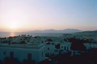 Overlooking Mykonos at sunset