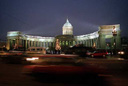 Night lighting of the Kazan Cathedral
at the New Year holidays