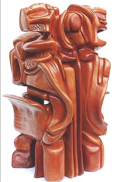 La donna che si sapeva ascoltare - terracotta patinata, cm.40x16x15, A. 2001