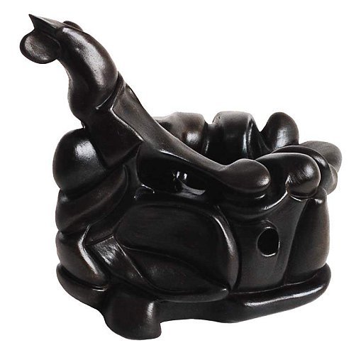 Il cavallo - terracotta con patina bronzea, cm.27x25x18, A. 2000