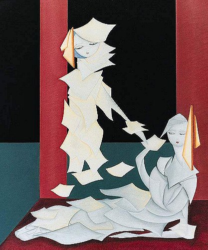 Il dono luminoso - olio su masonite, cm.70x60,  A. 2000