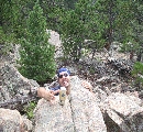 Cliff Climbing in mountains for beer