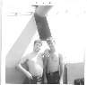 Joe Gross and Hoppy in front of 16inch gun
