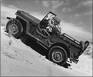 Jeep in testing.  No hill too steep?