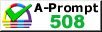 icon designates conformation to Section 508