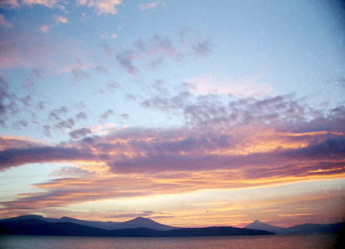 Upper Klamath Lake at sunset