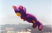 purple teddy bear kite