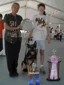 All the stuff we won at the State Fair dog show last year