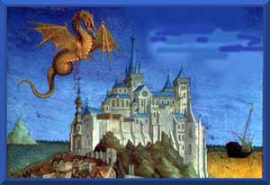 Dragon Looking Down on Castle